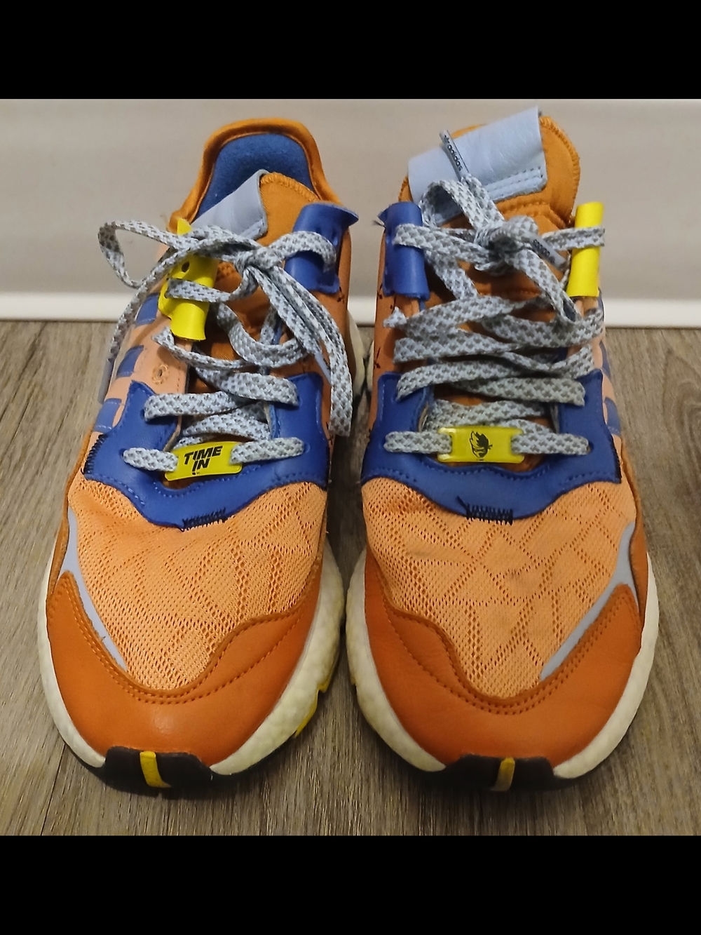 Kids Athletic Sneakers in Orange and Blue